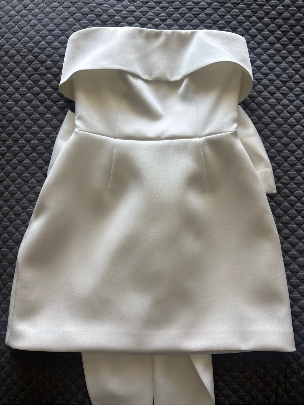 NADINE MERABI Heather Strapless White Mini Dress - Picture 2 of 12